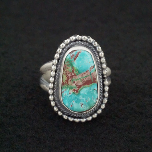 Danny Henio Turquoise & Sterling Silver Ring Size Adjustable