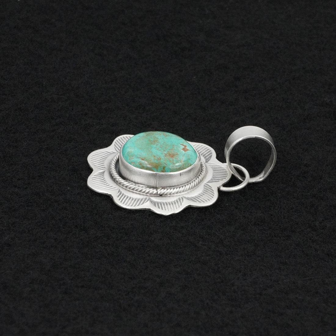 Cordell Platero Turquoise & Sterling Silver Pendant