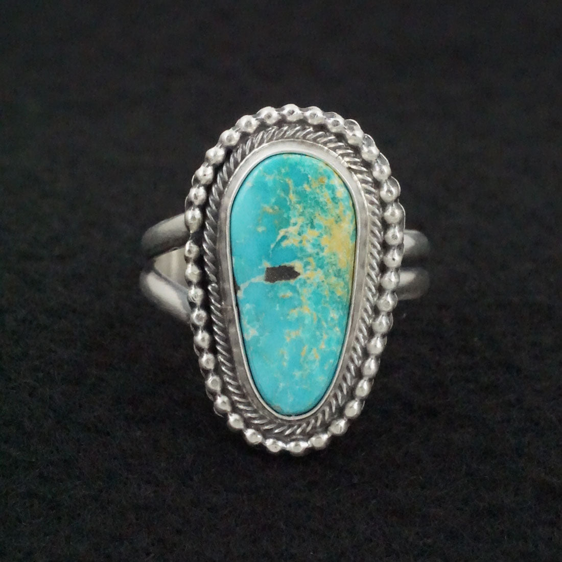 Danny Henio Turquoise & Sterling Silver Ring Size Adjustable