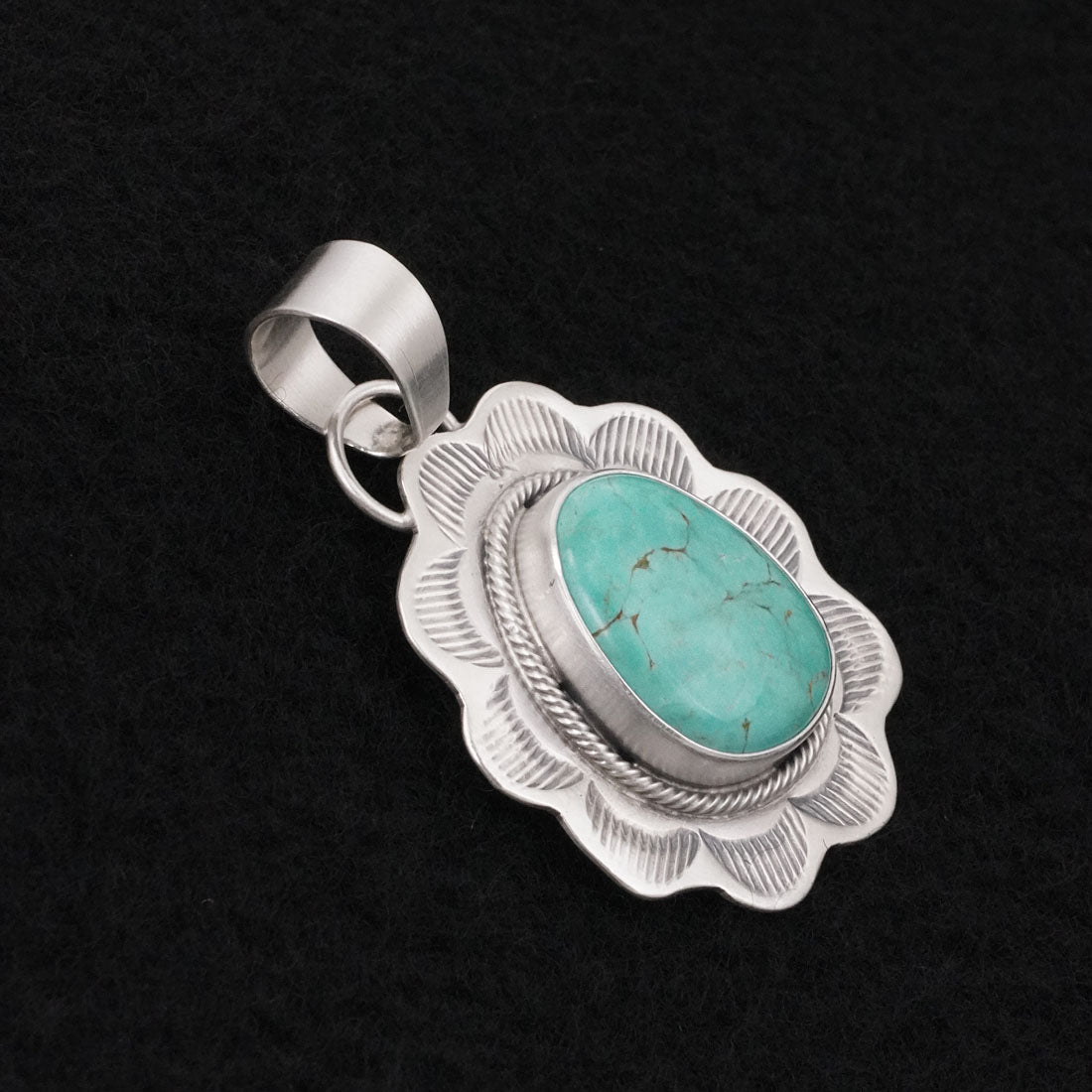 Cordell Platero Turquoise & Sterling Silver Pendant