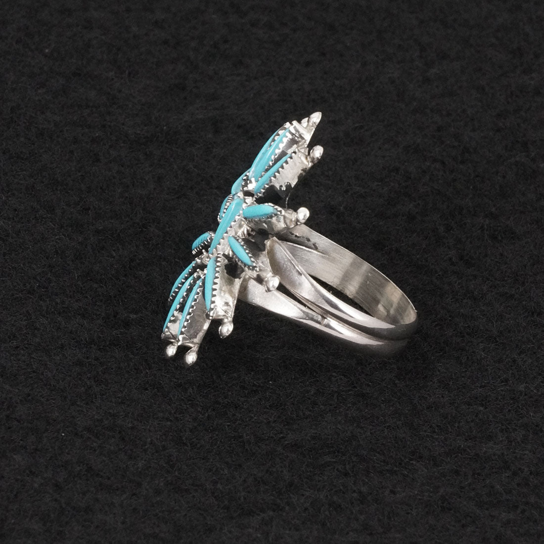 Gerald Etsate Turquoise & Sterling Silver Squash Blossom Set