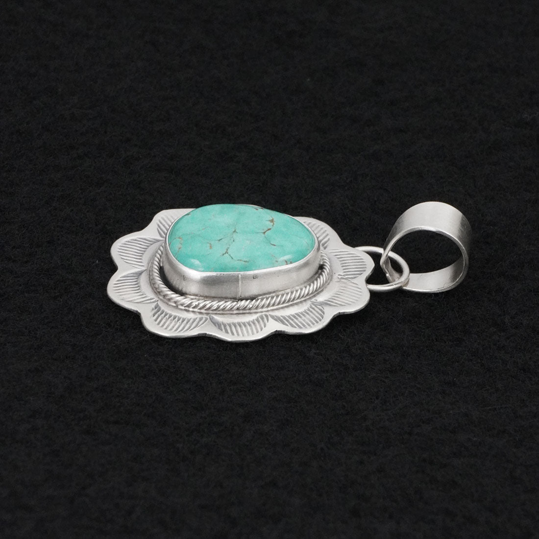Cordell Platero Turquoise & Sterling Silver Pendant