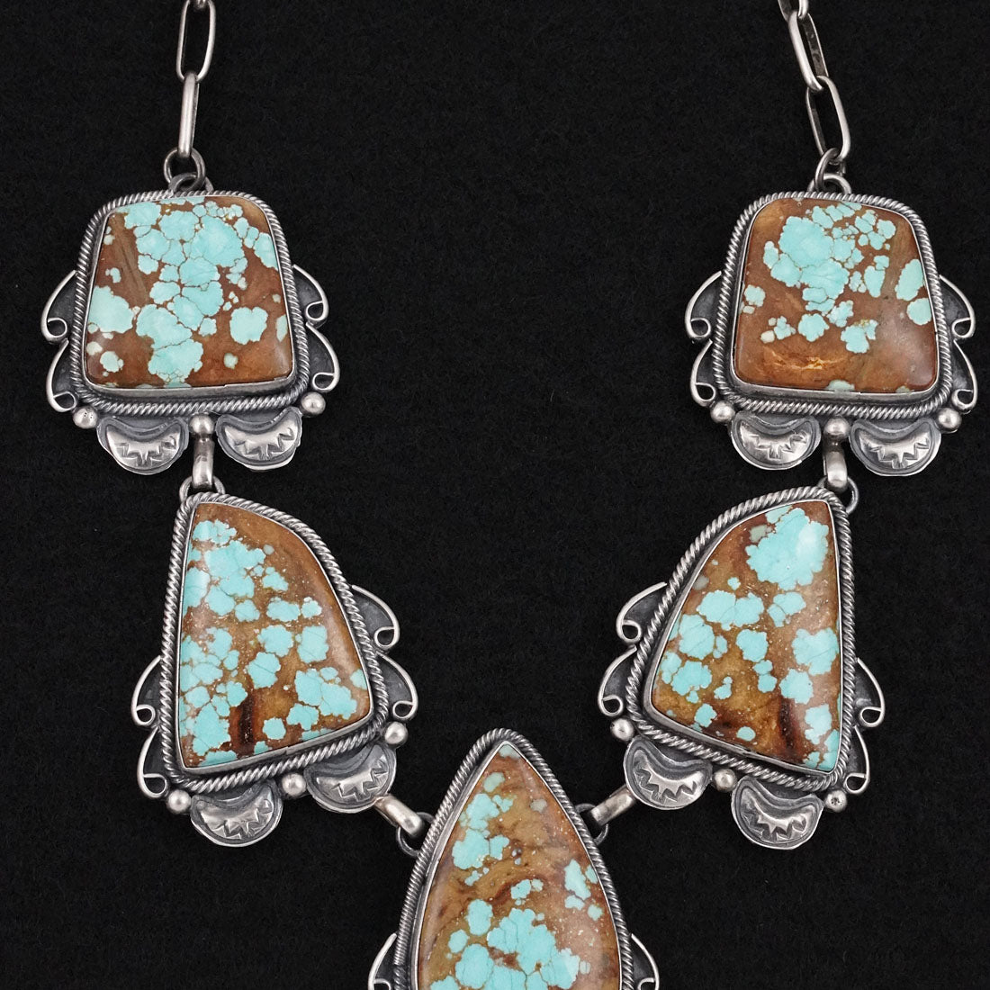 Paul Livingston Turquoise & Sterling Silver Necklace Set