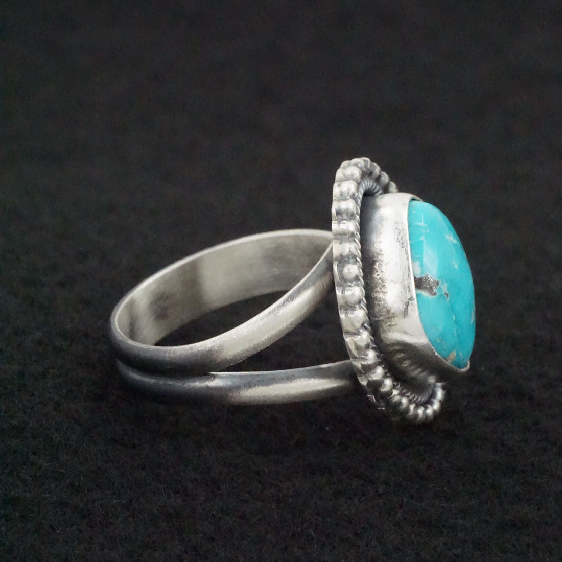 Danny Henio Turquoise & Sterling Silver Ring Size Adjustable