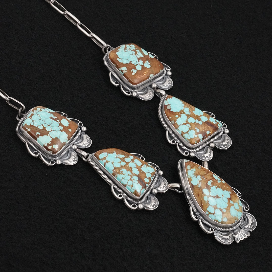 Paul Livingston Turquoise & Sterling Silver Necklace Set