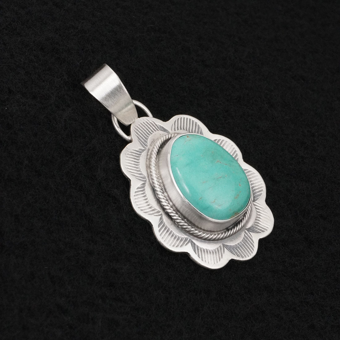 Cordell Platero Turquoise & Sterling Silver Pendant