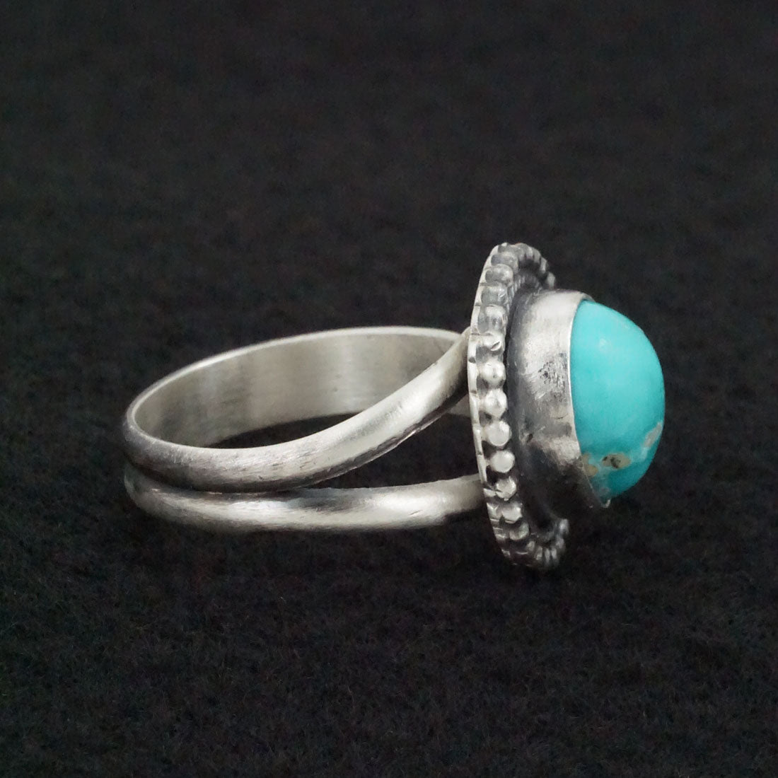 Danny Henio Turquoise & Sterling Silver Ring Size Adjustable