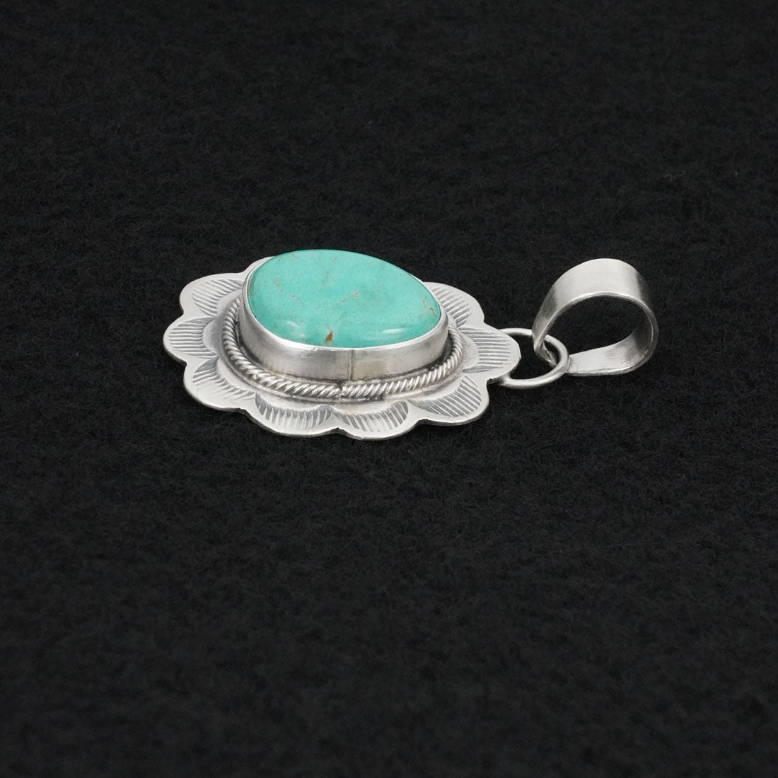 Cordell Platero Turquoise & Sterling Silver Pendant