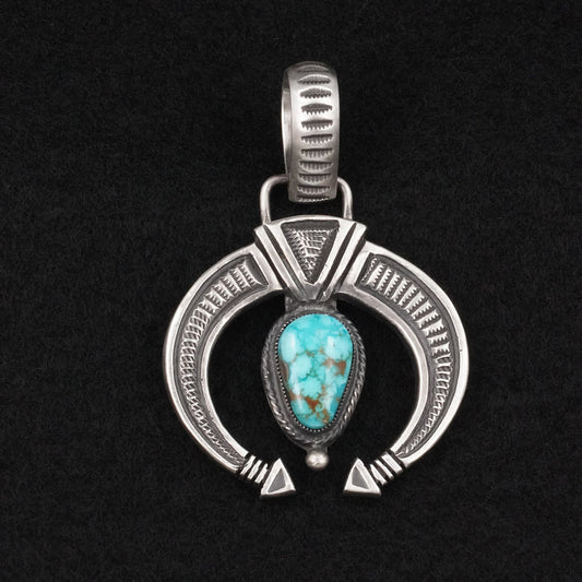 Calvin Martinez Turquoise & Sterling Silver Pendant