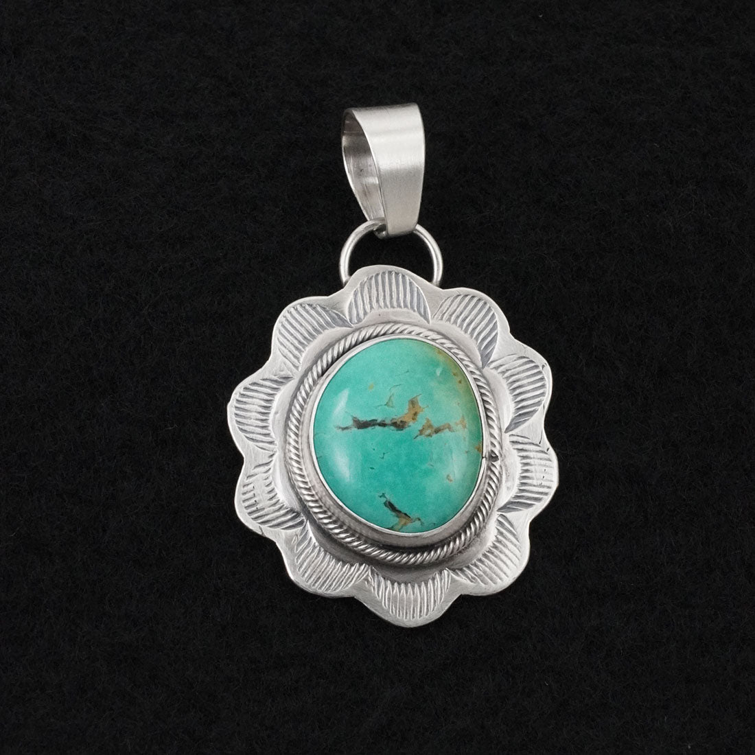 Cordell Platero Turquoise & Sterling Silver Pendant
