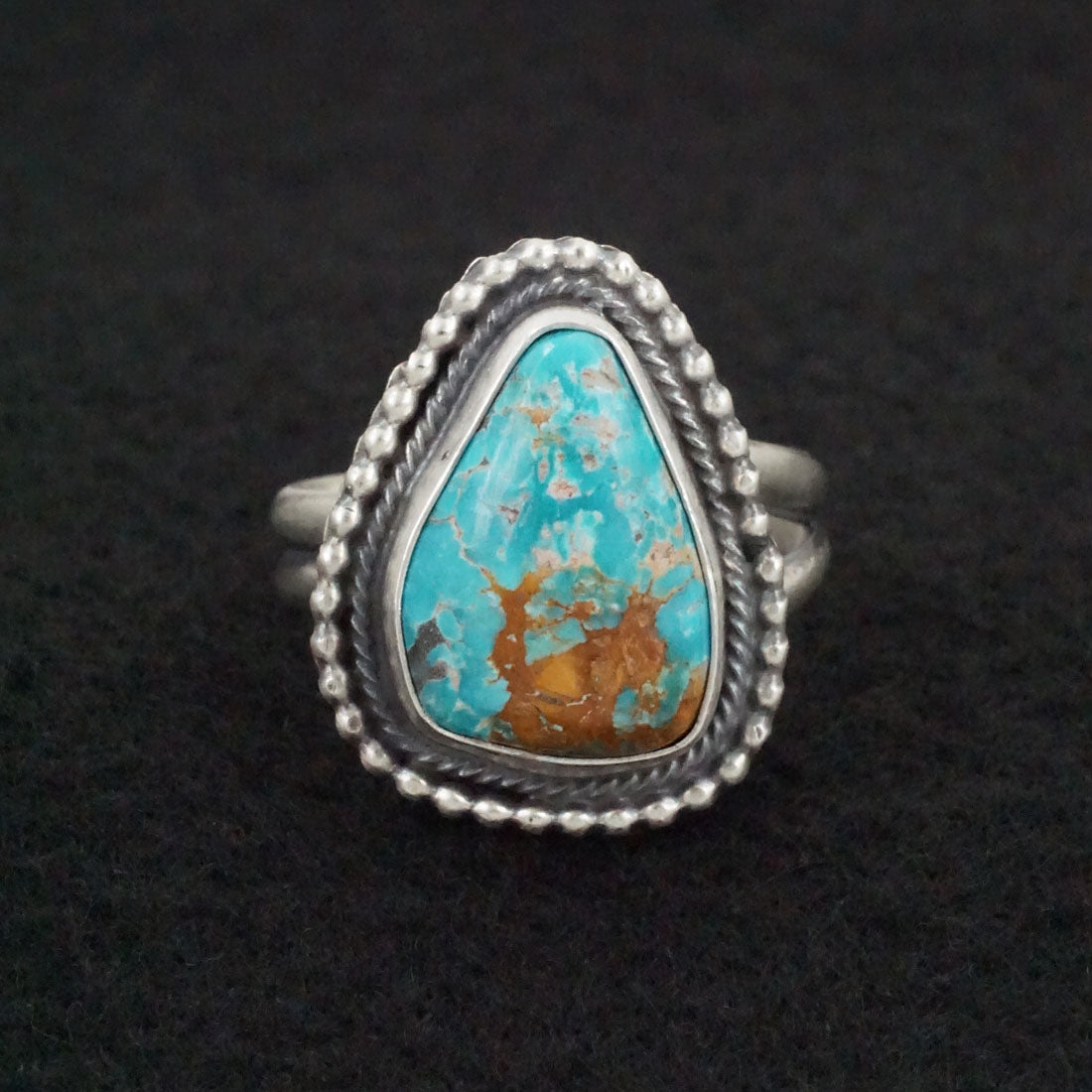 Danny Henio Turquoise & Sterling Silver Ring Size Adjustable