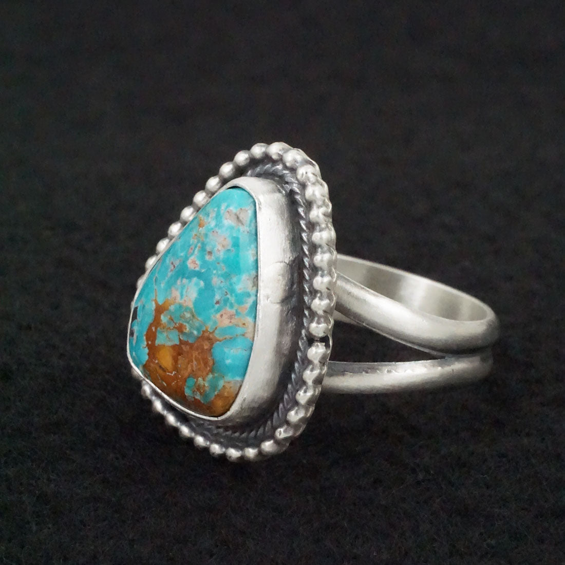 Danny Henio Turquoise & Sterling Silver Ring Size Adjustable