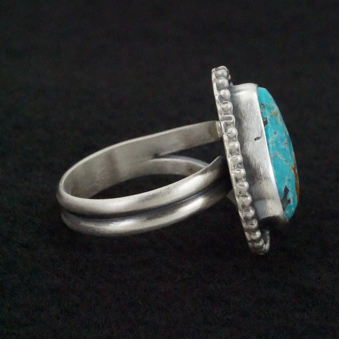 Danny Henio Turquoise & Sterling Silver Ring Size Adjustable