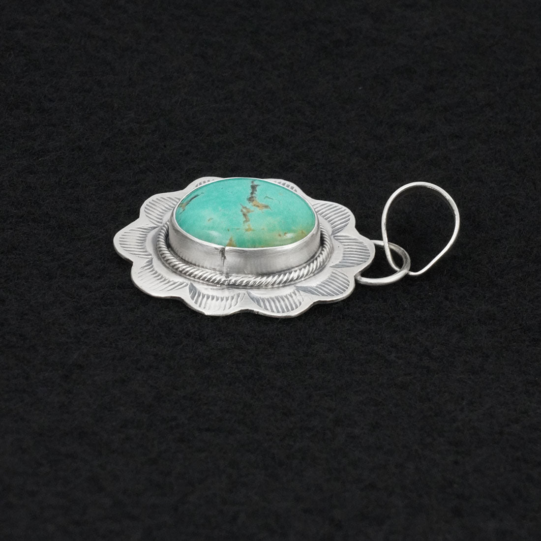 Cordell Platero Turquoise & Sterling Silver Pendant