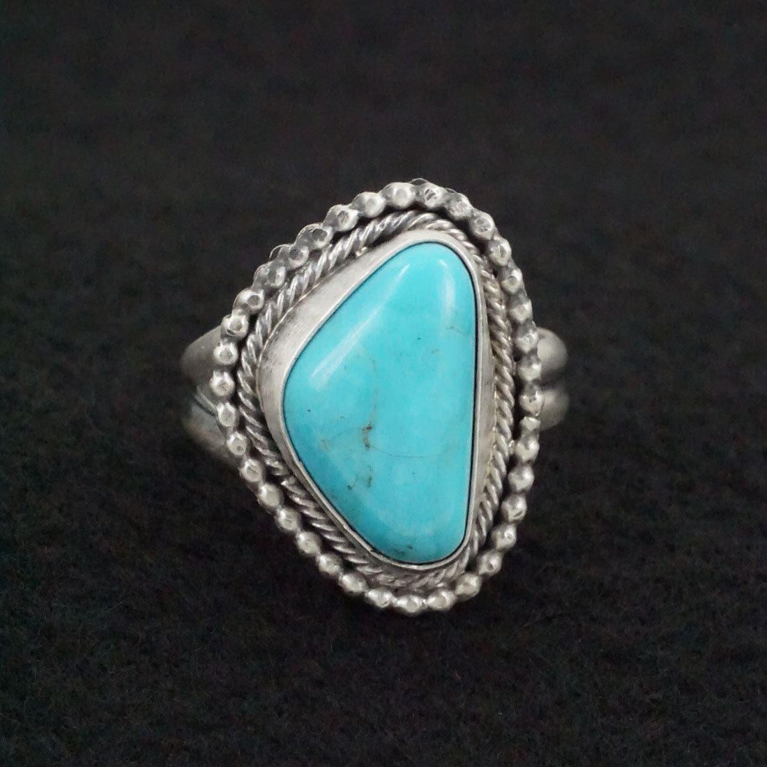 Danny Henio Turquoise & Sterling Silver Ring Size Adjustable