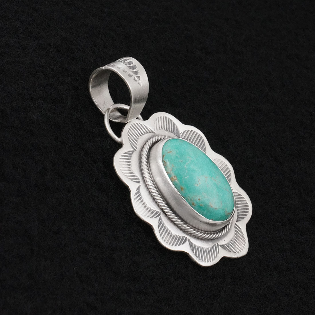 Cordell Platero Turquoise & Sterling Silver Pendant