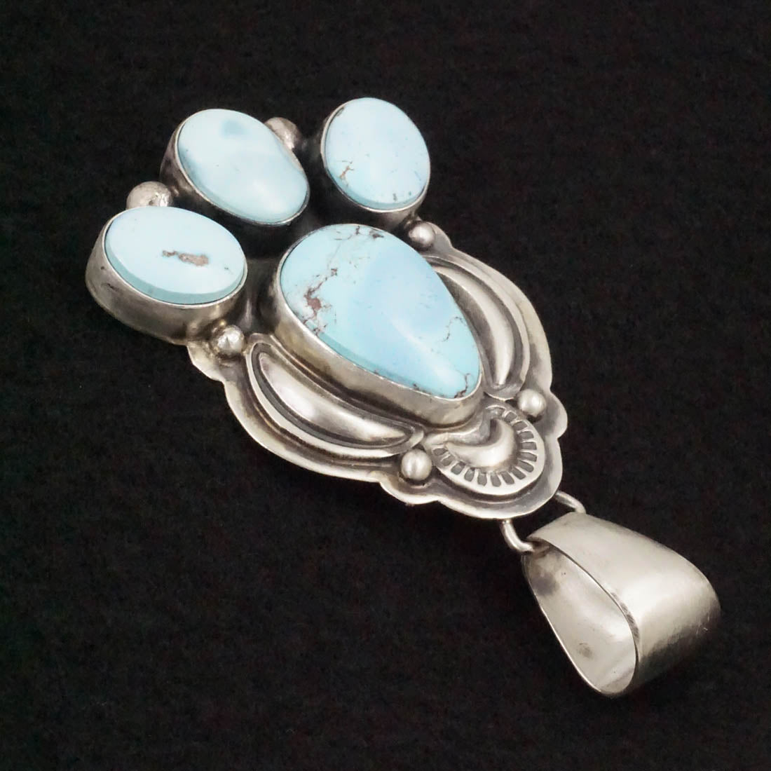 Darrin Livingston Turquoise & Sterling Silver Earrings & Pendant