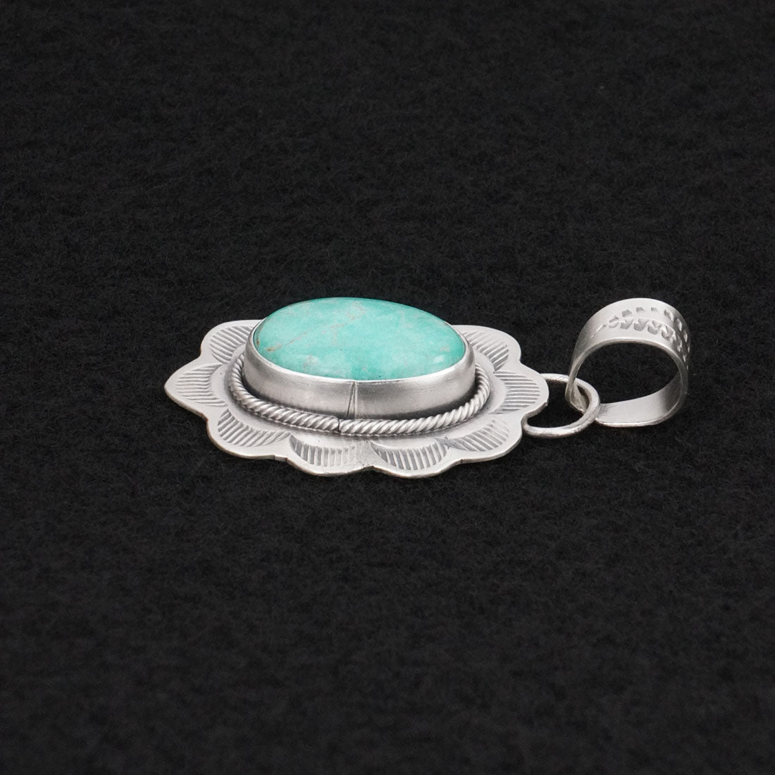 Cordell Platero Turquoise & Sterling Silver Pendant