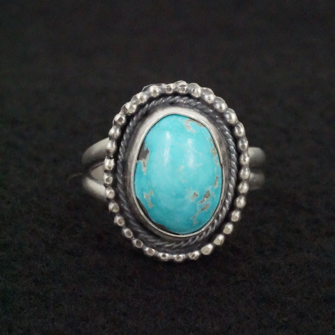 Danny Henio Turquoise & Sterling Silver Ring Size Adjustable