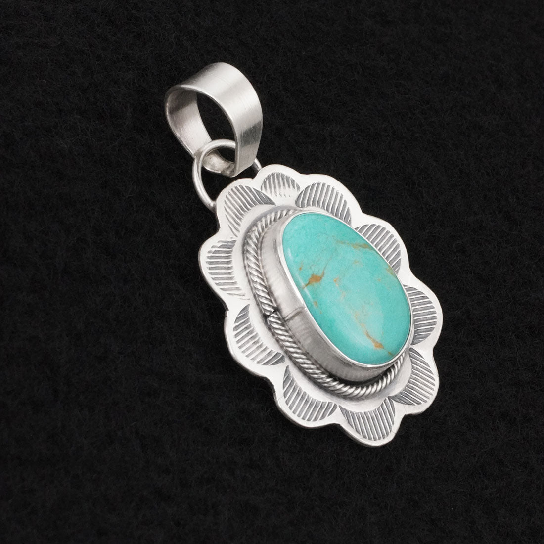 Cordell Platero Turquoise & Sterling Silver Pendant