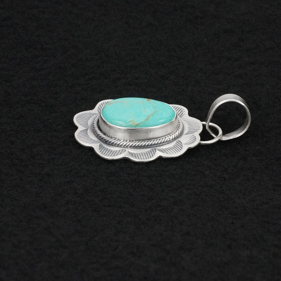Cordell Platero Turquoise & Sterling Silver Pendant