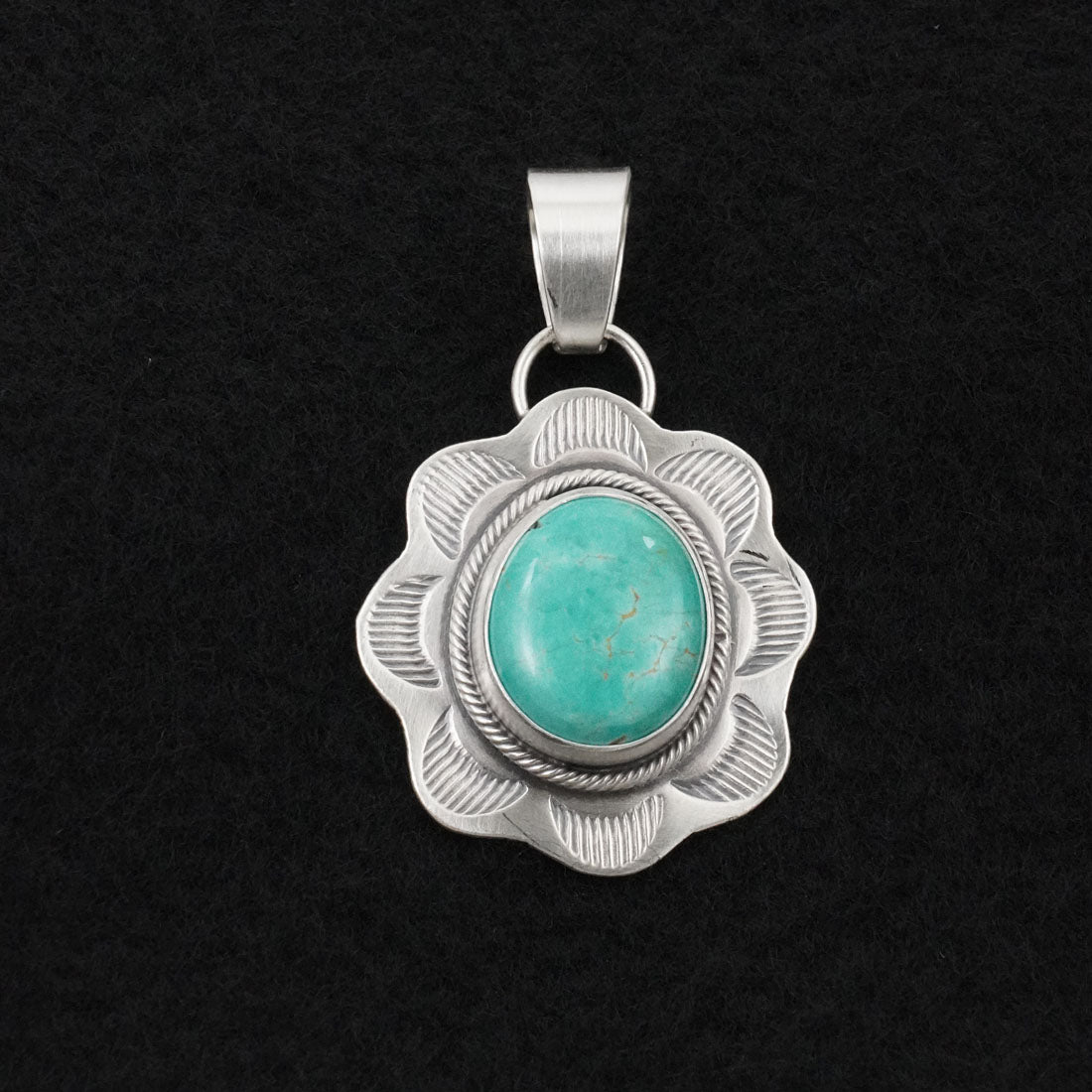 Cordell Platero Turquoise & Sterling Silver Pendant