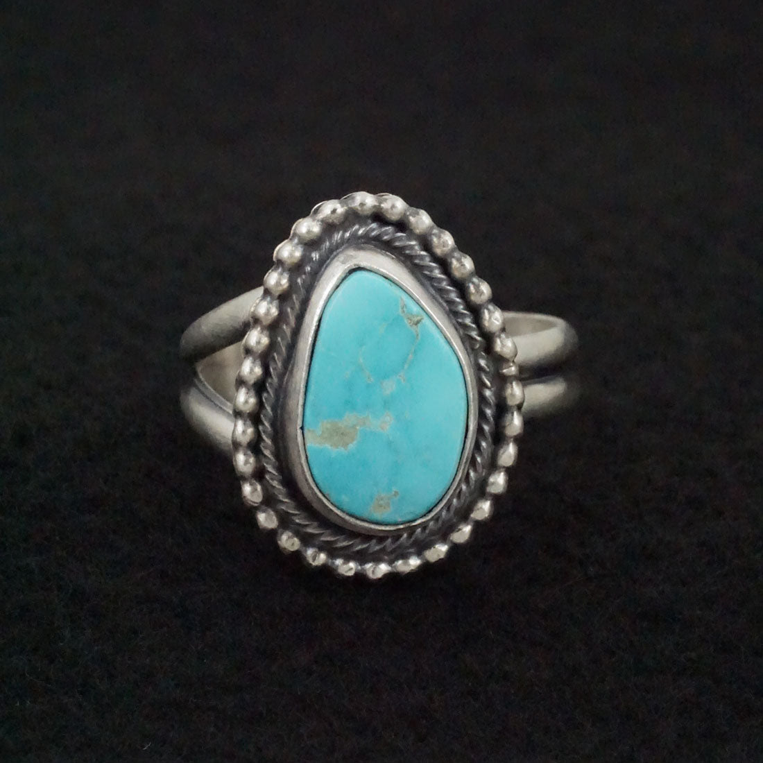 Danny Henio Turquoise & Sterling Silver Ring Size Adjustable