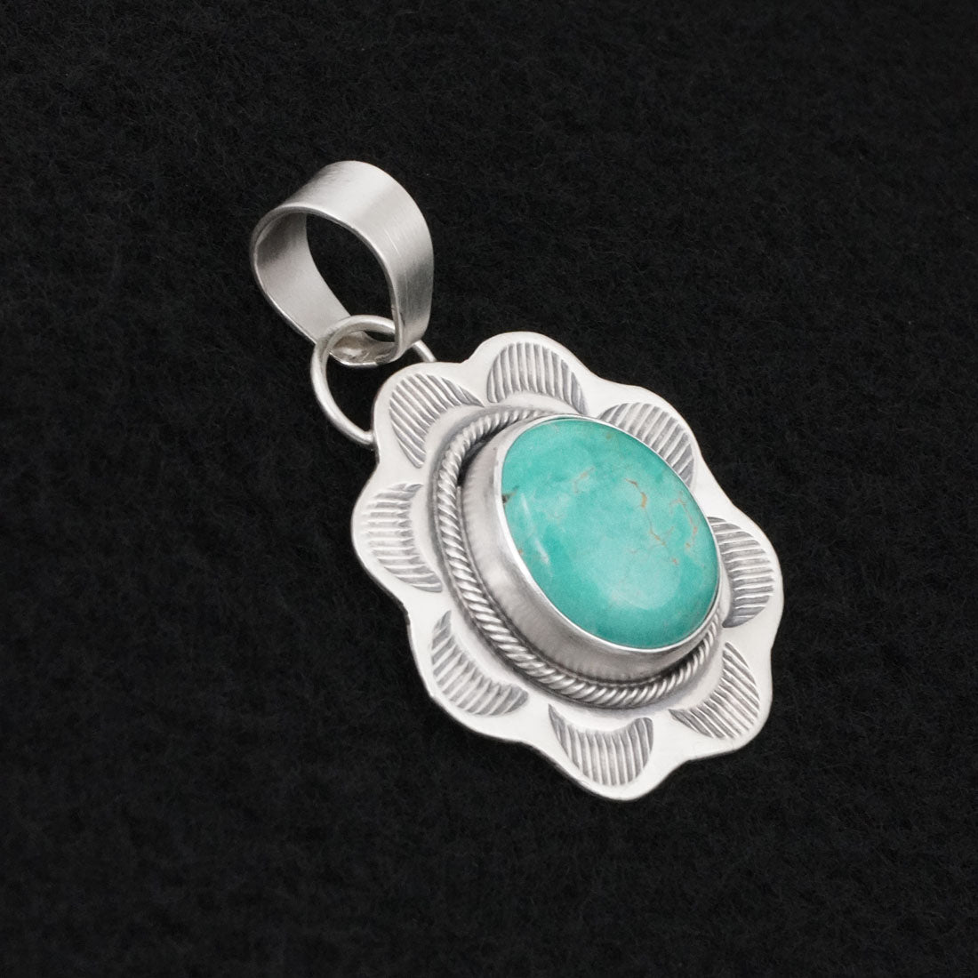 Cordell Platero Turquoise & Sterling Silver Pendant