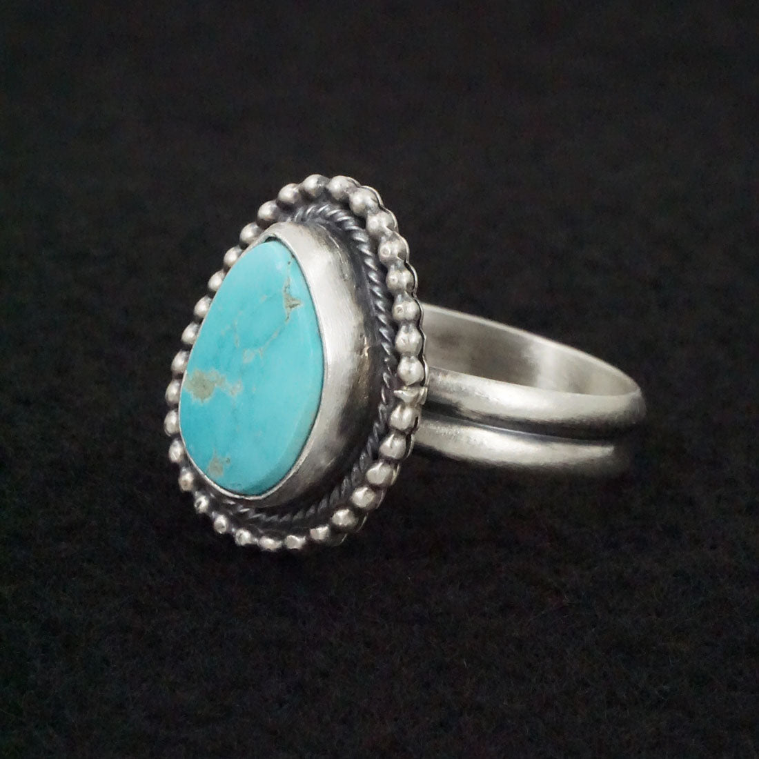 Danny Henio Turquoise & Sterling Silver Ring Size Adjustable