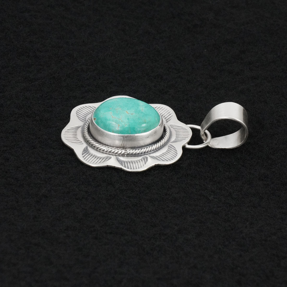 Cordell Platero Turquoise & Sterling Silver Pendant