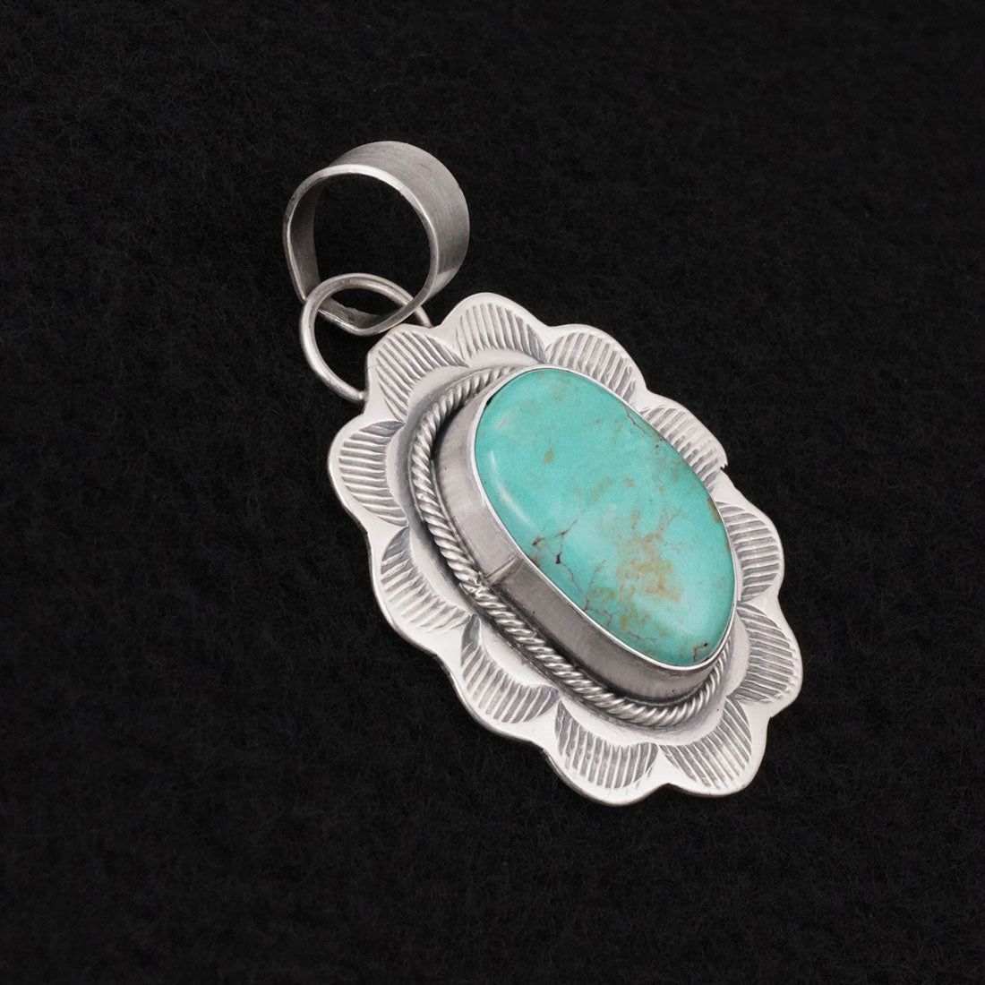 Cordell Platero Turquoise & Sterling Silver Pendant