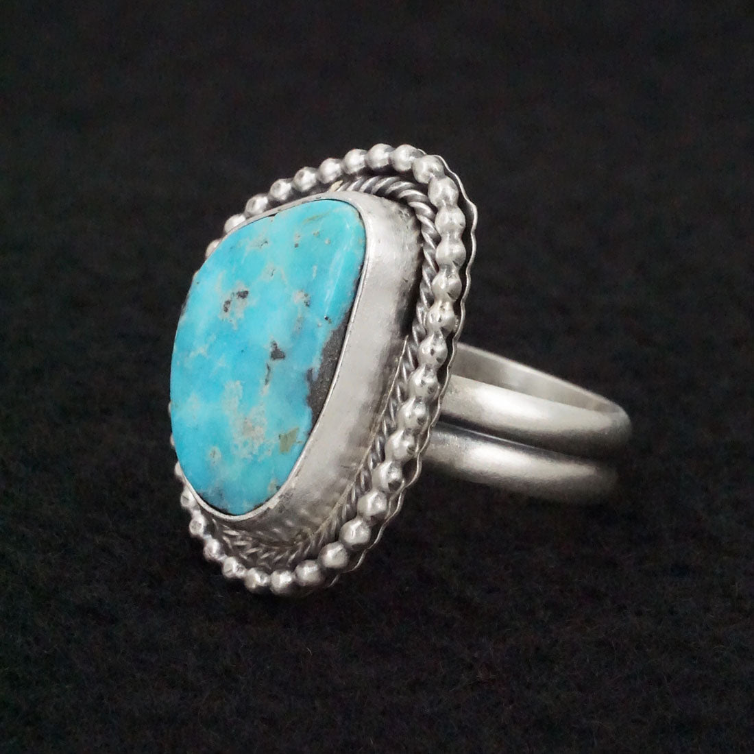 Danny Henio Turquoise & Sterling Silver Ring Size Adjustable