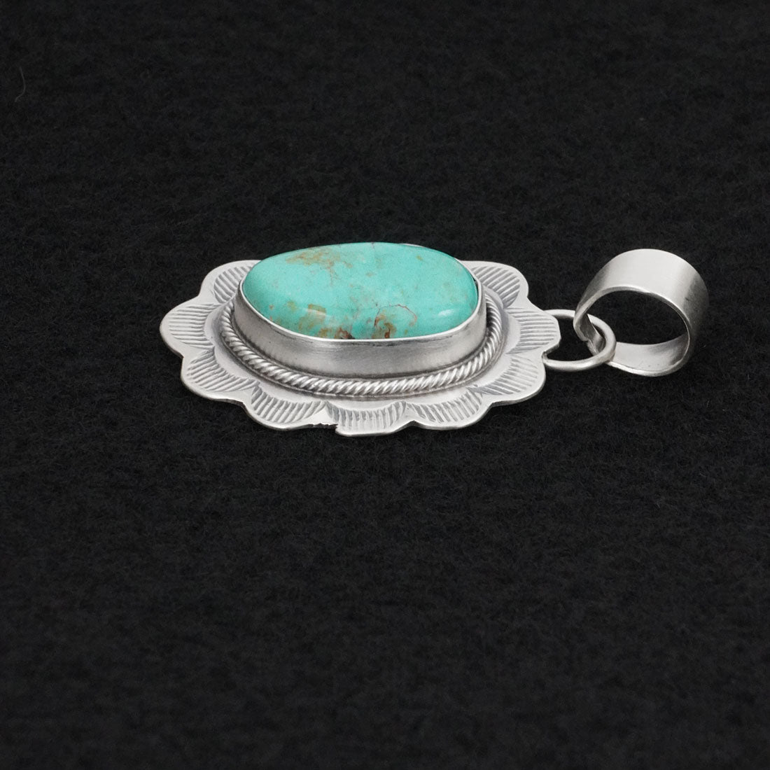 Cordell Platero Turquoise & Sterling Silver Pendant