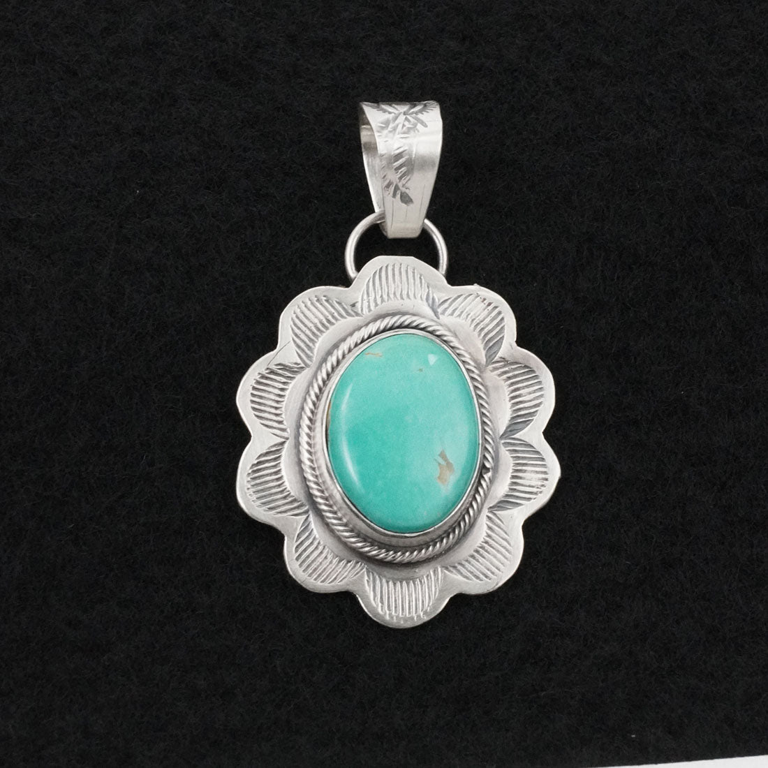 Cordell Platero Turquoise & Sterling Silver Pendant