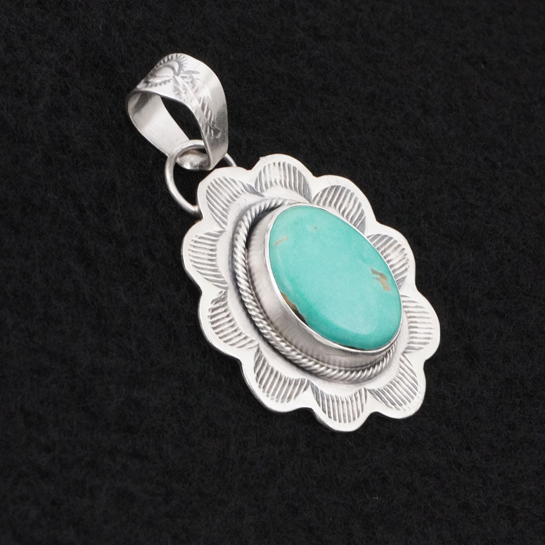 Cordell Platero Turquoise & Sterling Silver Pendant