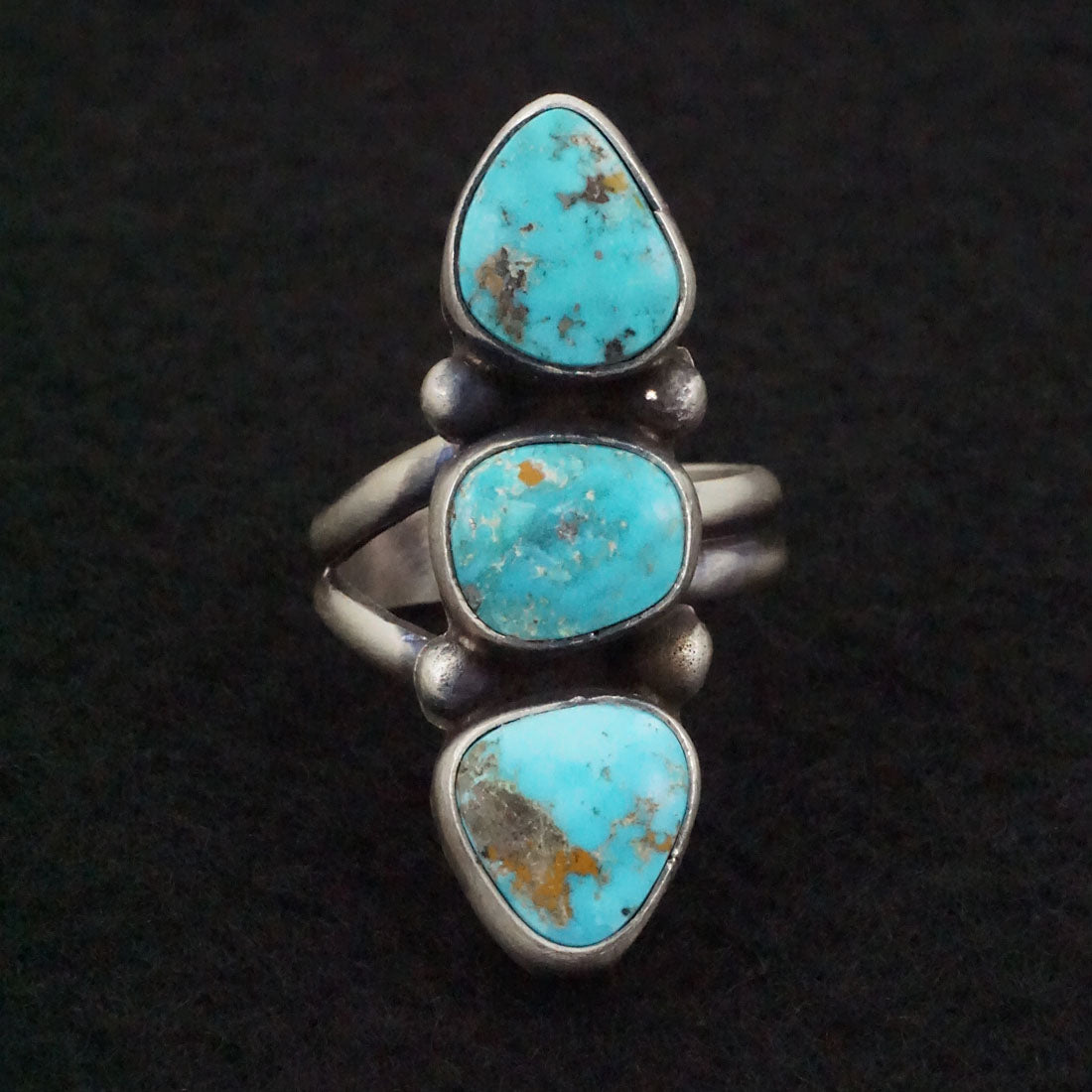 Darrin Livingston Turquoise & Sterling Silver Ring Size Adjustable