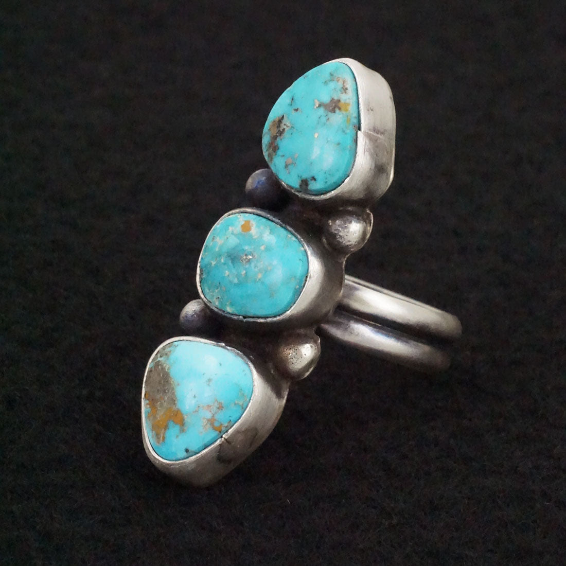 Darrin Livingston Turquoise & Sterling Silver Ring Size Adjustable