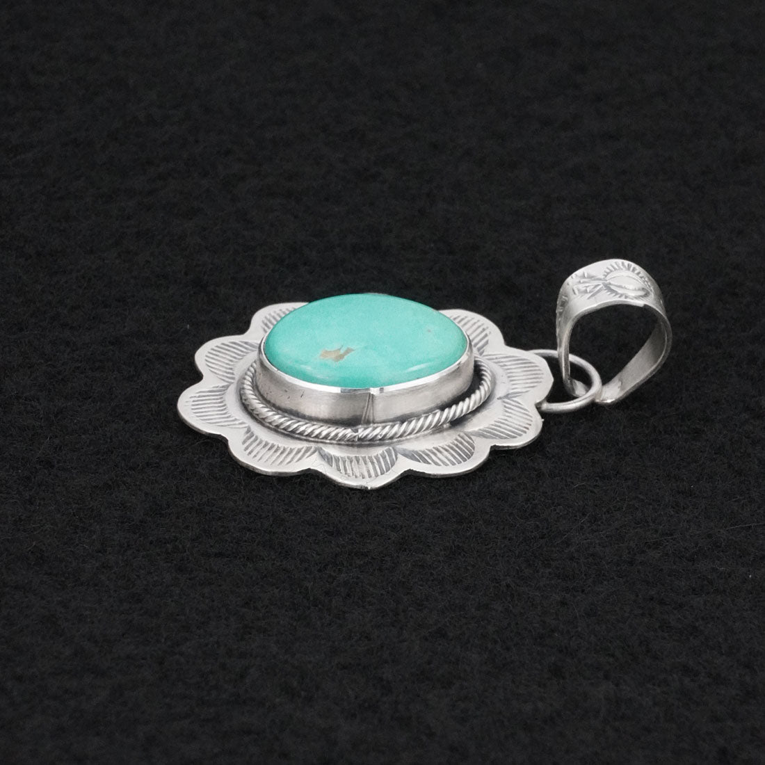 Cordell Platero Turquoise & Sterling Silver Pendant