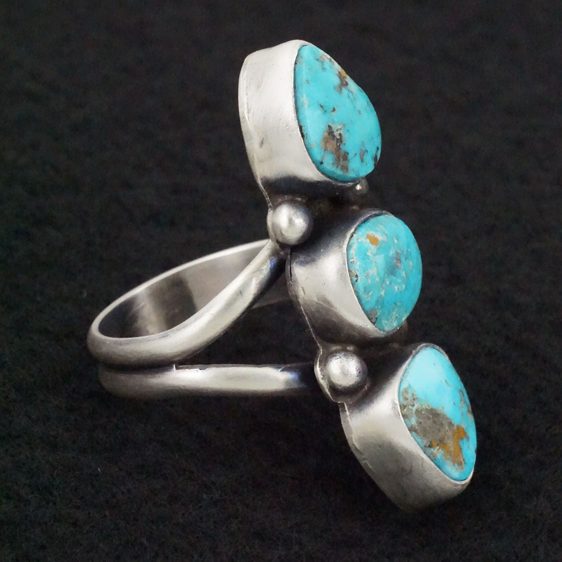 Darrin Livingston Turquoise & Sterling Silver Ring Size Adjustable