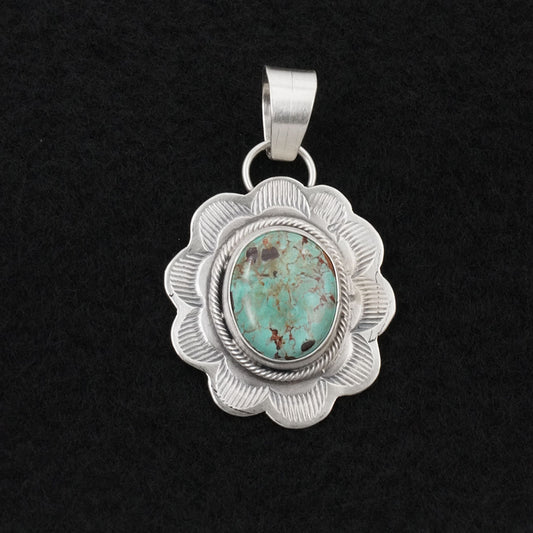 Cordell Platero Turquoise & Sterling Silver Pendant