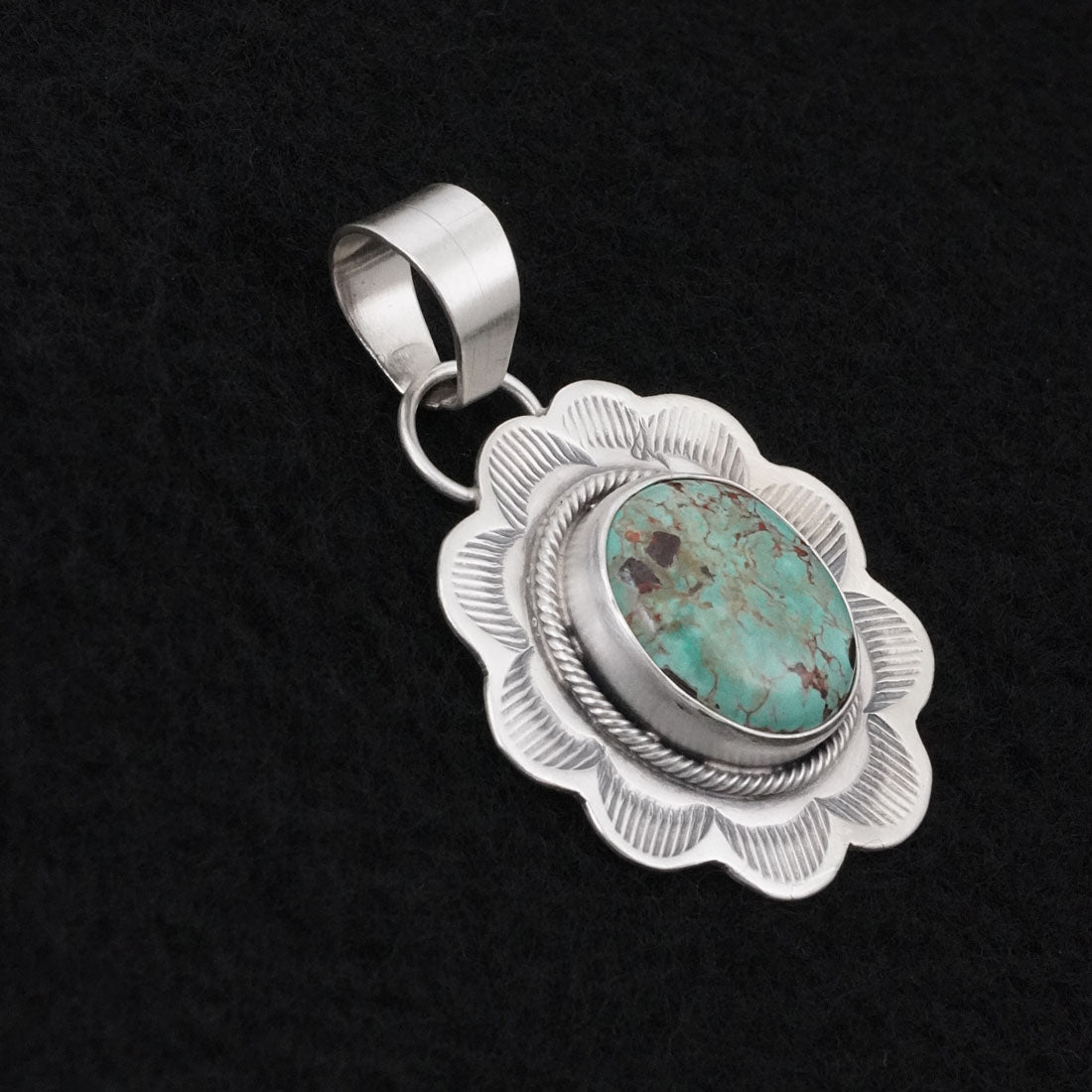 Cordell Platero Turquoise & Sterling Silver Pendant