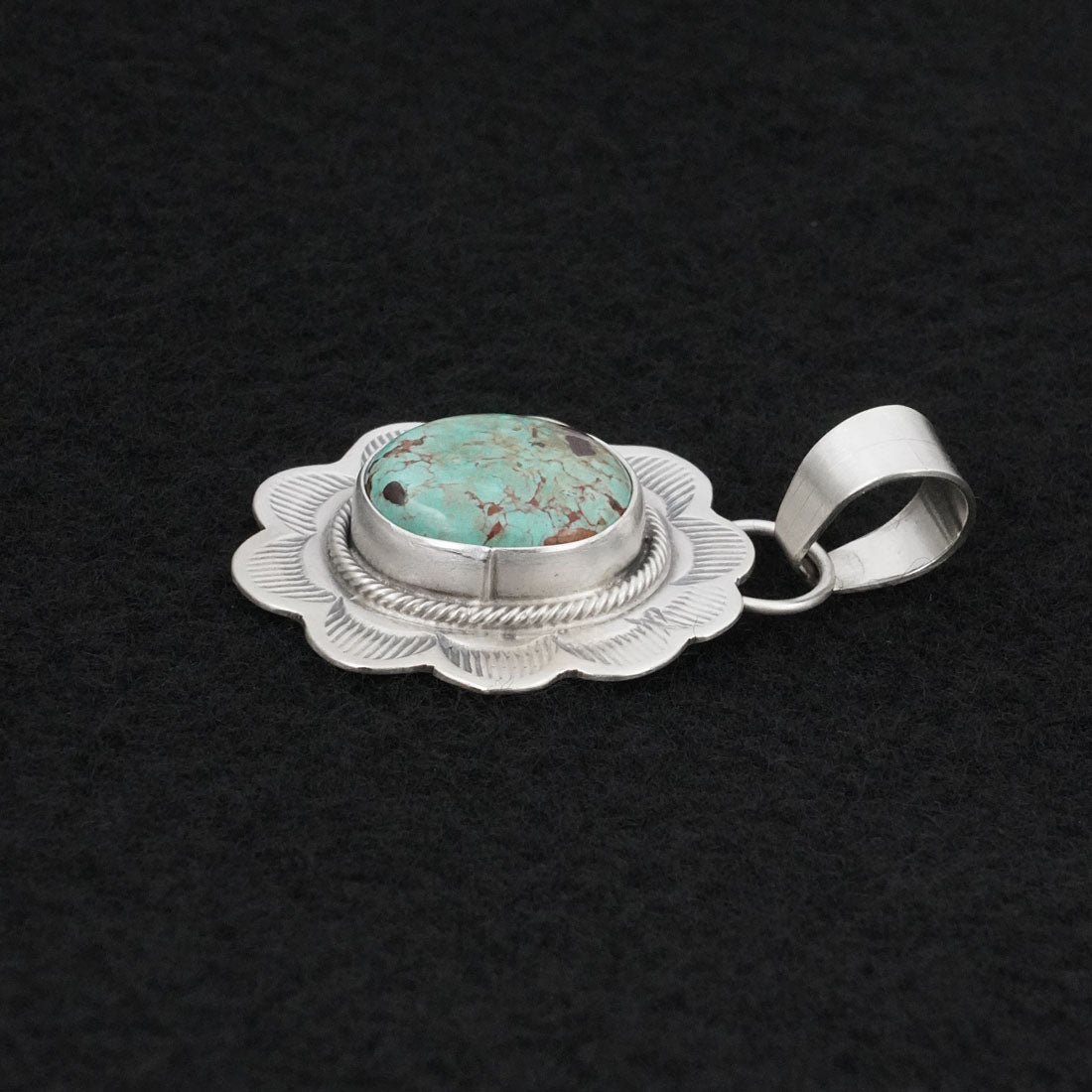Cordell Platero Turquoise & Sterling Silver Pendant