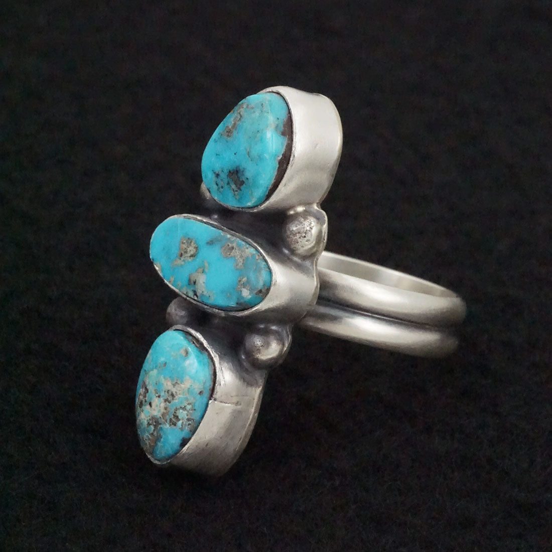 Darrin Livingston Turquoise & Sterling Silver Ring Size Adjustable