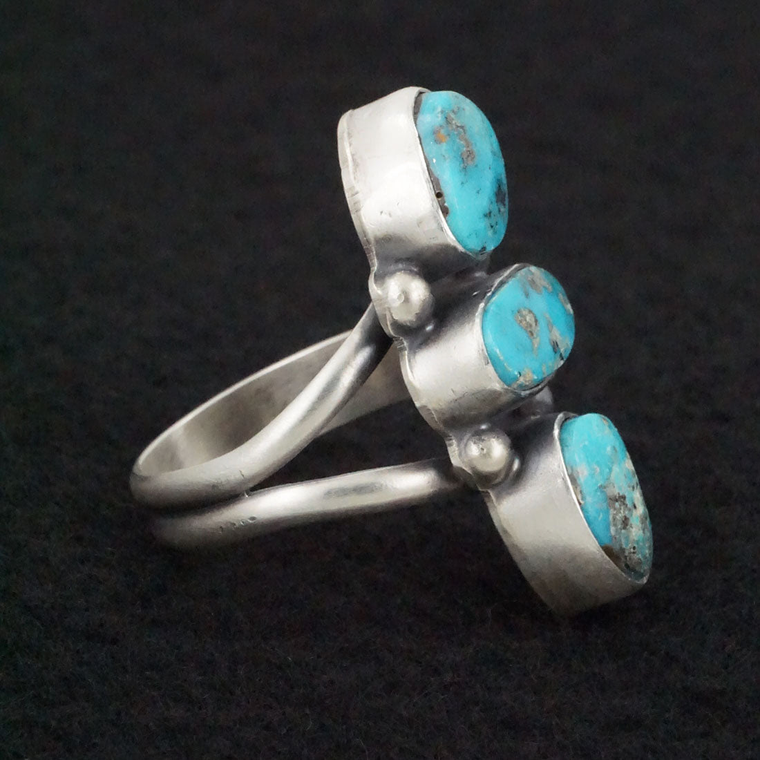 Darrin Livingston Turquoise & Sterling Silver Ring Size Adjustable