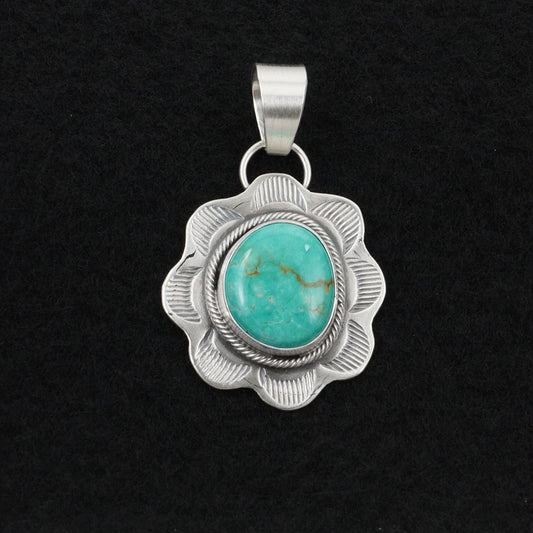 Cordell Platero Turquoise & Sterling Silver Pendant