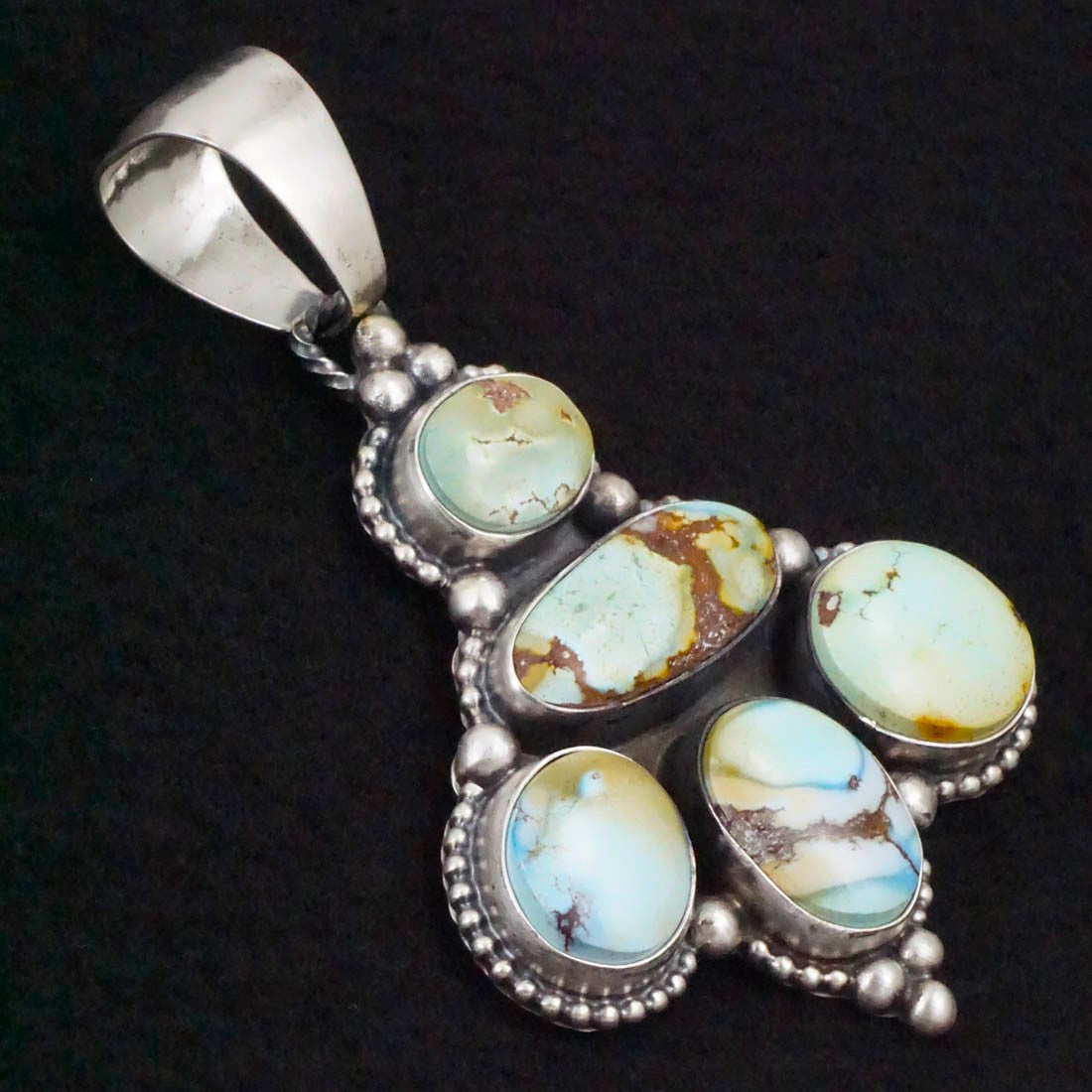 Darrin Livingston Turquoise & Sterling Silver Pendant Set