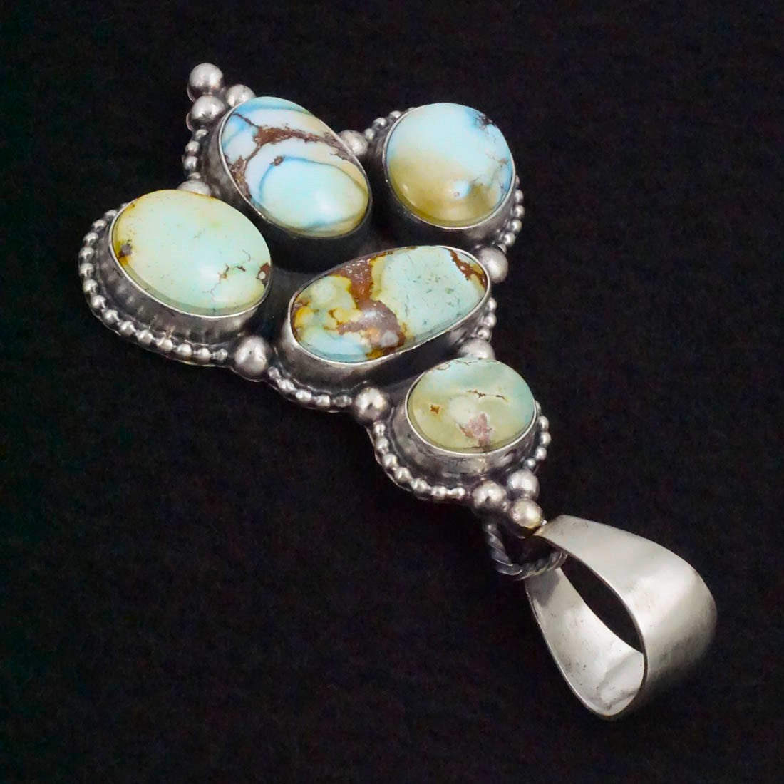 Darrin Livingston Turquoise & Sterling Silver Pendant Set