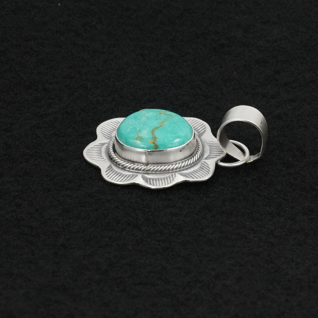 Cordell Platero Turquoise & Sterling Silver Pendant
