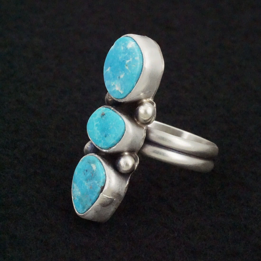 Darrin Livingston Turquoise & Sterling Silver Ring Size Adjustable