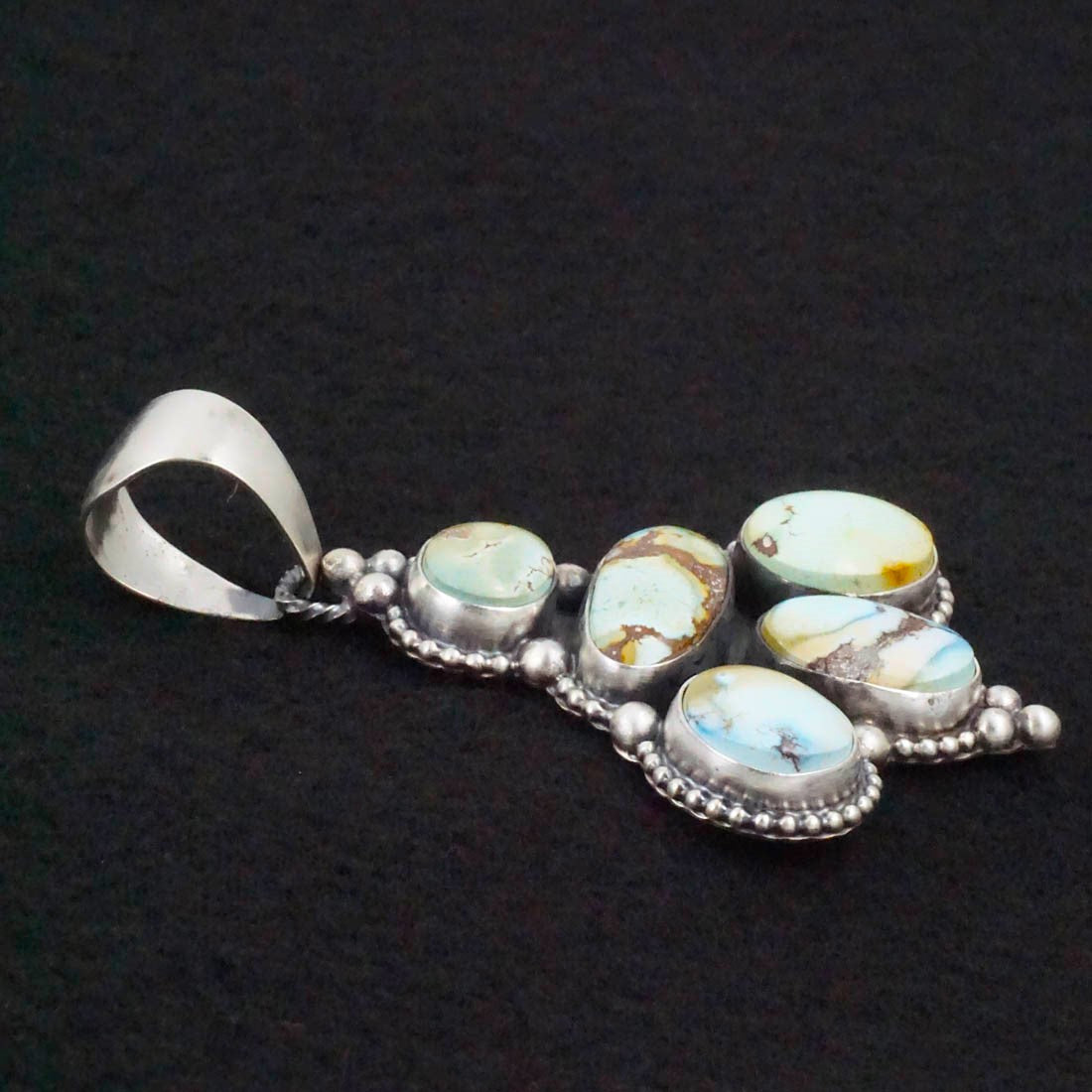 Darrin Livingston Turquoise & Sterling Silver Pendant Set